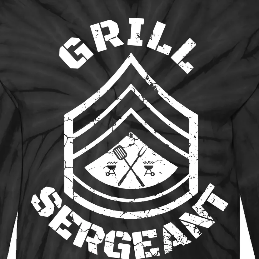 GRILL SERGEANT Grilling BBQ Dad Father's Tie-Dye Long Sleeve Shirt