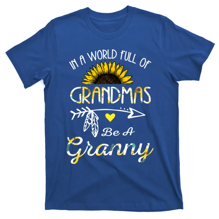 Grandma Sunflower Granny Funny Gift Cute Family Sunflower Lovers Gift T-Shirt