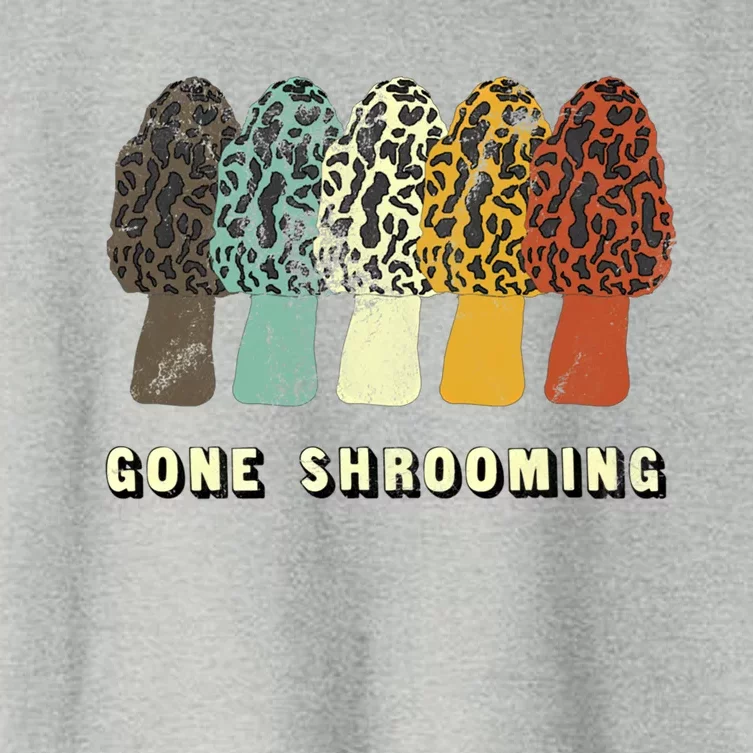 Gone Shrooming Gift Fun Mushroom Hunters Gift Women's Crop Top Tee