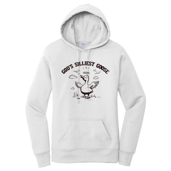 Gods Silliest Goose Funny Goose Sarcastic Vintage Women's Pullover Hoodie