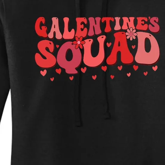 Galentines Squad Gang Valentine 2024 Funny GalentineS Day Women's Pullover Hoodie