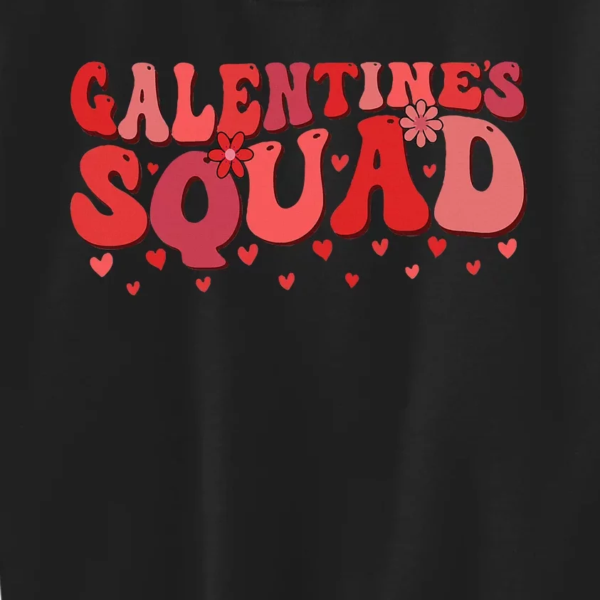 Galentines Squad Gang Valentine 2024 Funny GalentineS Day Kids Sweatshirt