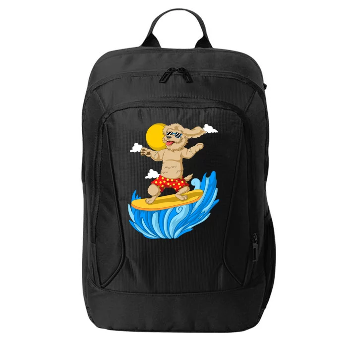 Goldendoodle Surfing City Backpack