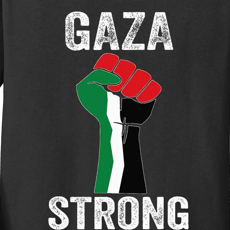 Gaza Strong Kids Long Sleeve Shirt