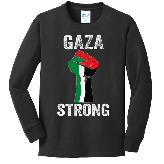 Gaza Strong Kids Long Sleeve Shirt