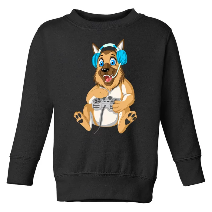 German Shepherd Gamer Toddler Sweatshirt