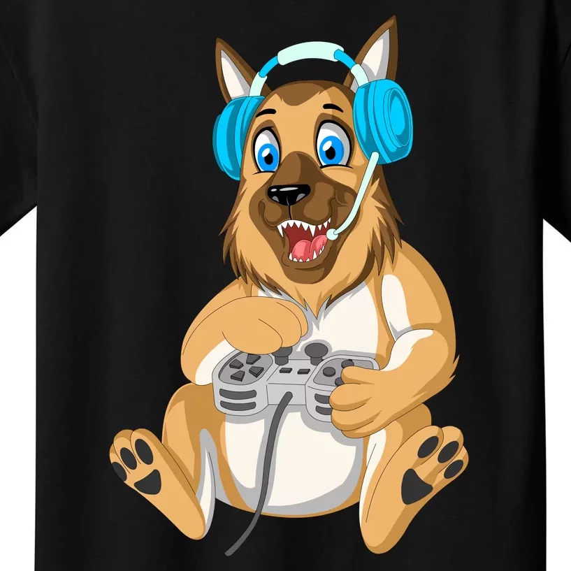 German Shepherd Gamer Kids T-Shirt