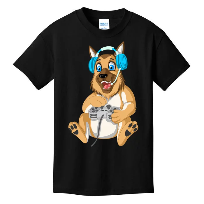 German Shepherd Gamer Kids T-Shirt