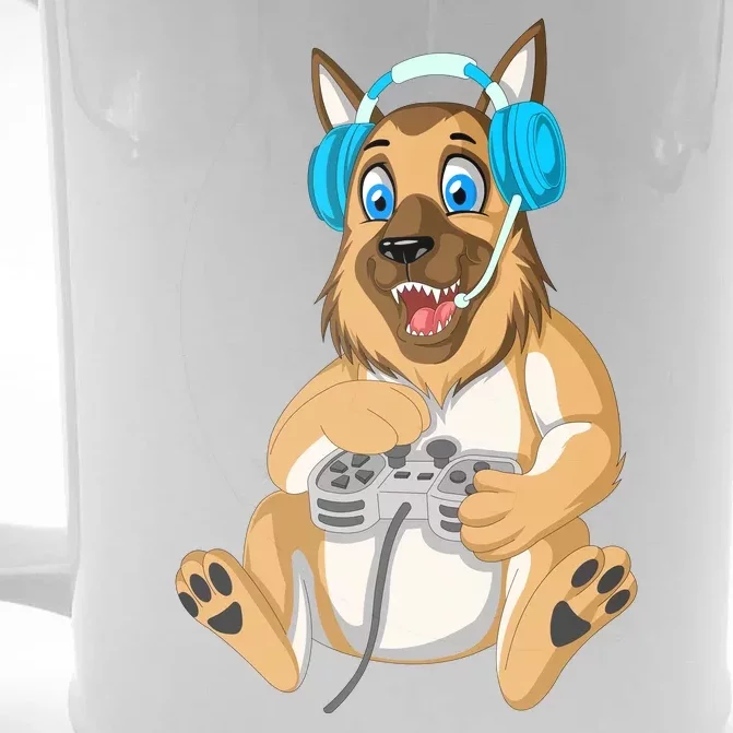 German Shepherd Gamer Front & Back Beer Stein