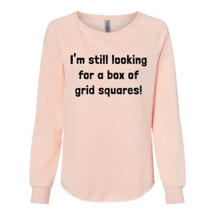 Grid Squares Womens California Wash Sweatshirt