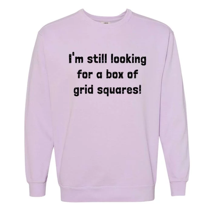 Grid Squares Garment-Dyed Sweatshirt