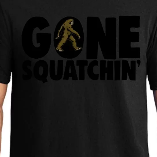 Gone Squatchin' Gift Squatch Tees Bigfoot Sasquatch Hunter Gift Pajama Set