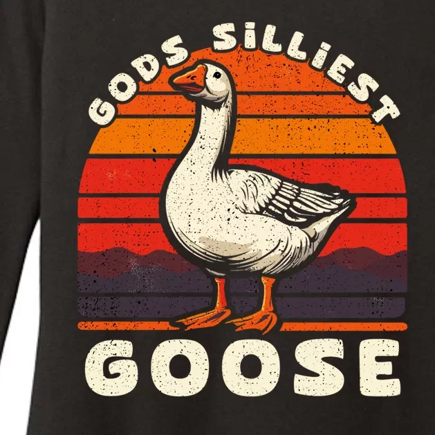 Gods Silliest Goose Costume Funny Meme Gifts Silly Goose Womens CVC Long Sleeve Shirt