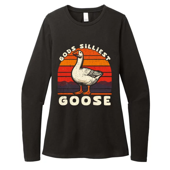 Gods Silliest Goose Costume Funny Meme Gifts Silly Goose Womens CVC Long Sleeve Shirt