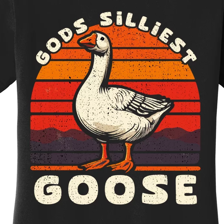 Gods Silliest Goose Costume Funny Meme Gifts Silly Goose Women's T-Shirt