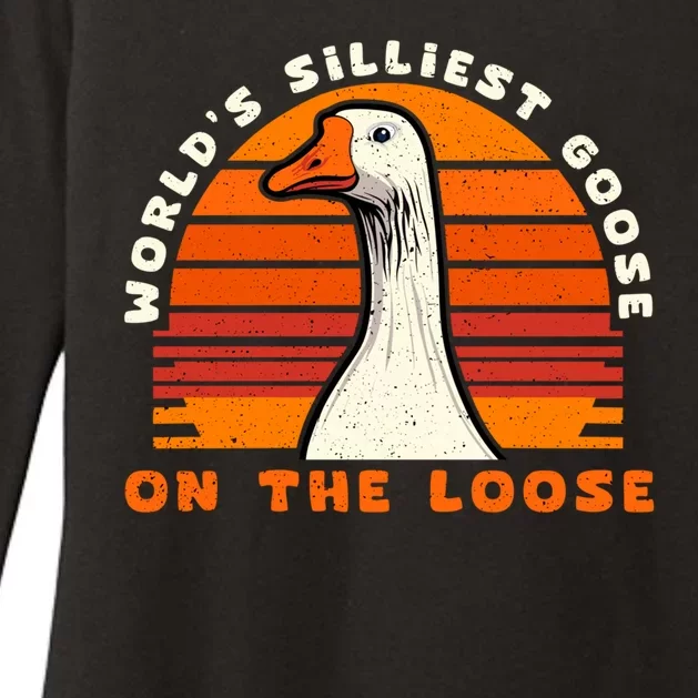 Gods Silliest Goose Costume Funny Meme Gifts Silly Goose Womens CVC Long Sleeve Shirt