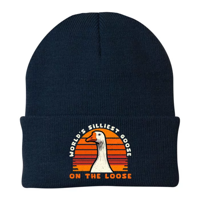 Gods Silliest Goose Costume Funny Meme Gifts Silly Goose Knit Cap Winter Beanie