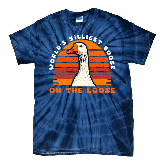 Gods Silliest Goose Costume Funny Meme Gifts Silly Goose Tie-Dye T-Shirt