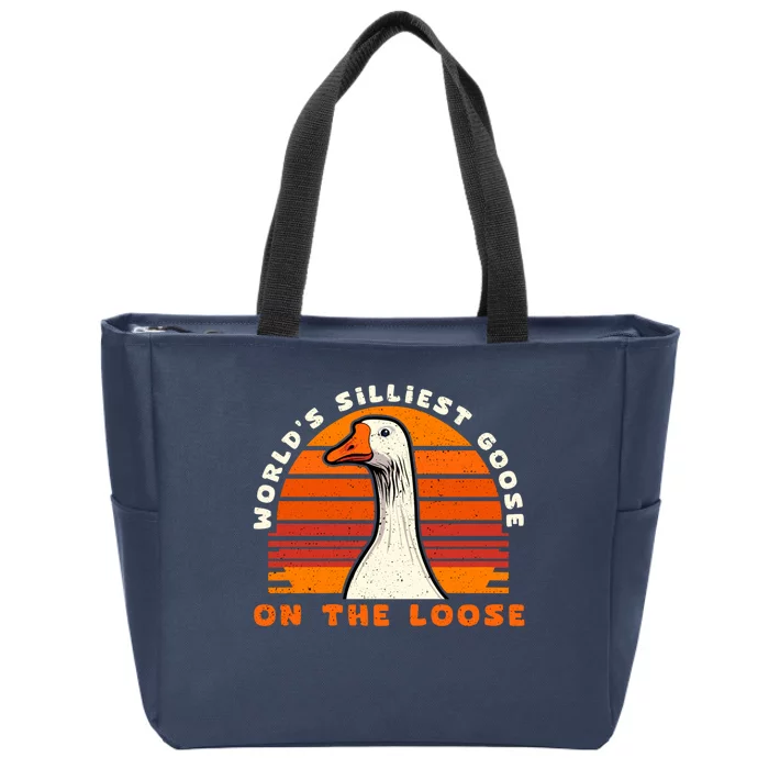 Gods Silliest Goose Costume Funny Meme Gifts Silly Goose Zip Tote Bag