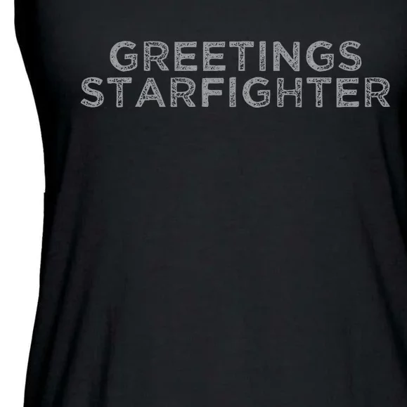 Greetings Starfighter Ladies Essential Flowy Tank