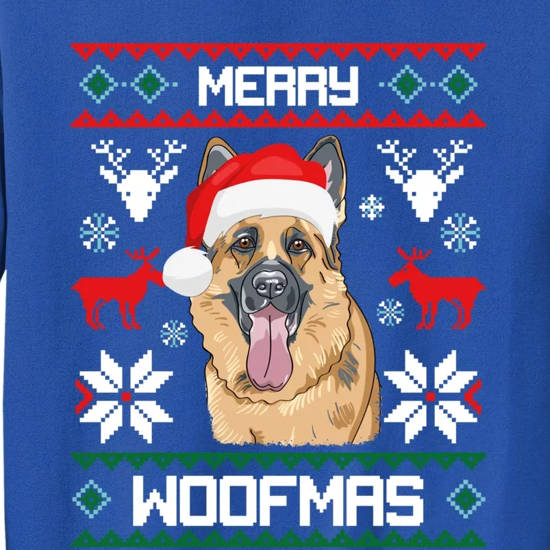 Ger Shepherd Gift For Merry Christmas Woofmas Clothes Funny Gift Tall Sweatshirt