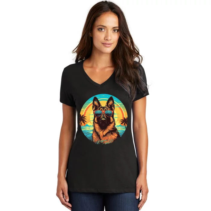 German Shepherd Women's V-Neck T-Shirt