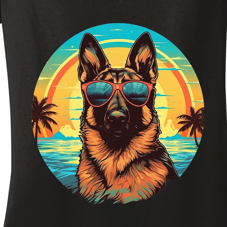 German Shepherd Women's V-Neck T-Shirt