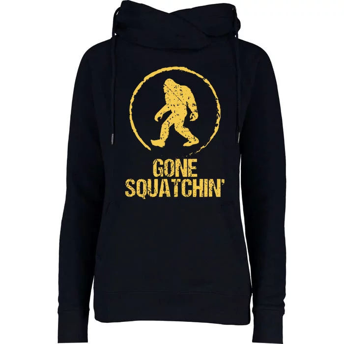 Gone Squatchin Womens Funnel Neck Pullover Hood