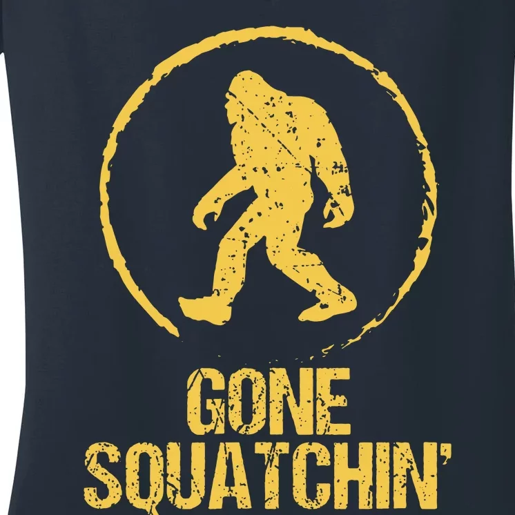 Gone Squatchin Women's V-Neck T-Shirt