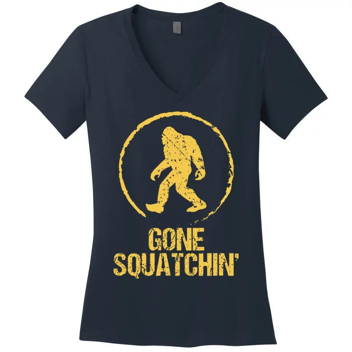 Gone Squatchin Women's V-Neck T-Shirt