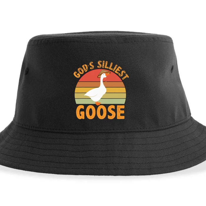 GodS Silliest Goose Sustainable Bucket Hat