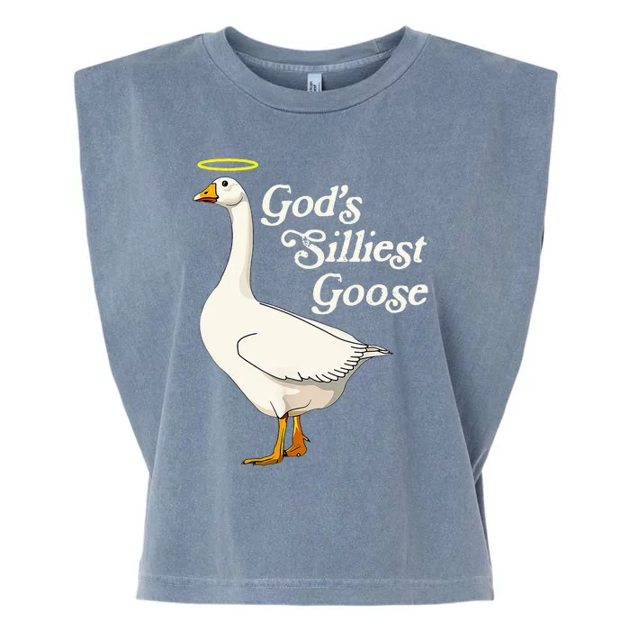 GodS Silliest Goose GodS Silliest Goose Duck Funny Garment-Dyed Women's Muscle Tee