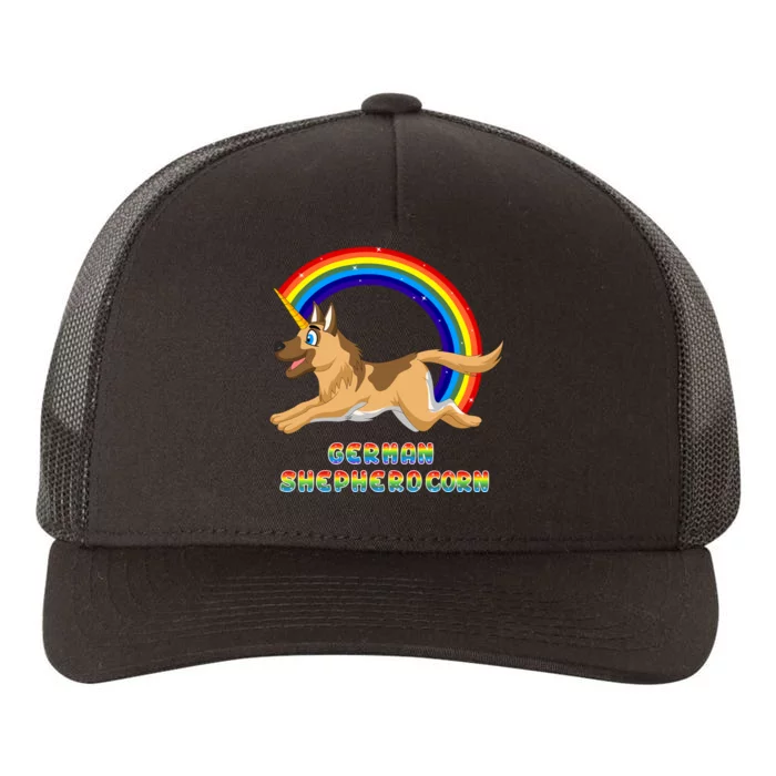 German Shepherdcorn German Shepherd Unicorn Yupoong Adult 5-Panel Trucker Hat