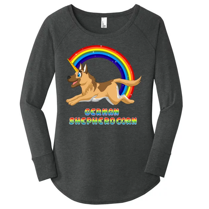 German Shepherdcorn German Shepherd Unicorn Women's Perfect Tri Tunic Long Sleeve Shirt