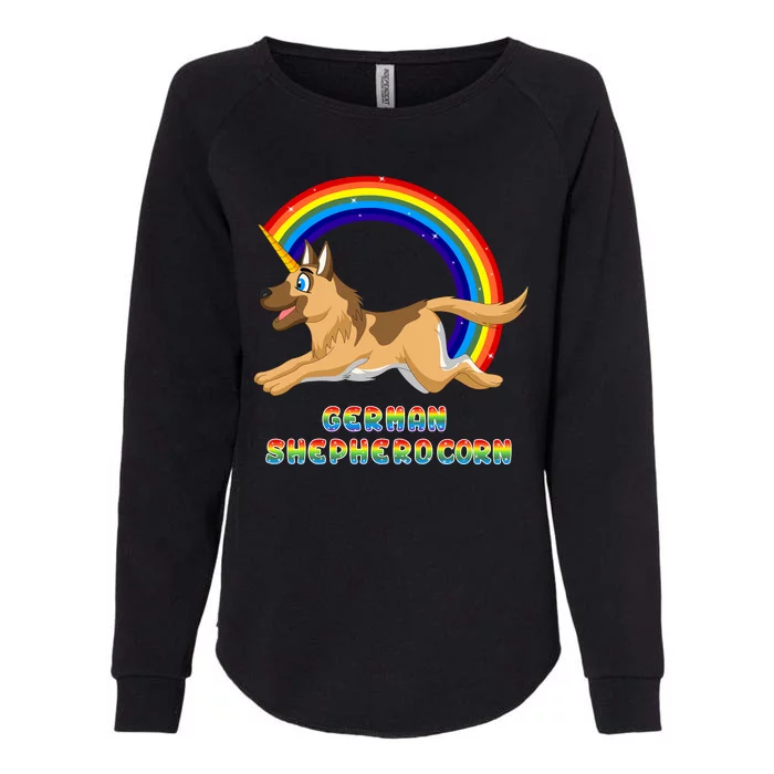 German Shepherdcorn German Shepherd Unicorn Womens California Wash Sweatshirt