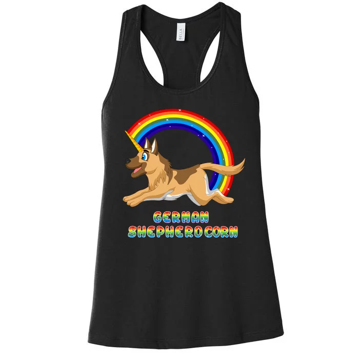 German Shepherdcorn German Shepherd Unicorn Women's Racerback Tank