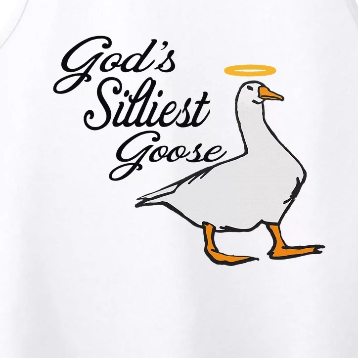 God's Silliest Goose God's Silliest Goose Duck Funny Performance Tank