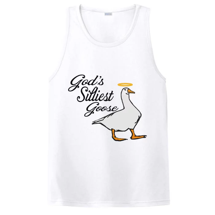 God's Silliest Goose God's Silliest Goose Duck Funny Performance Tank