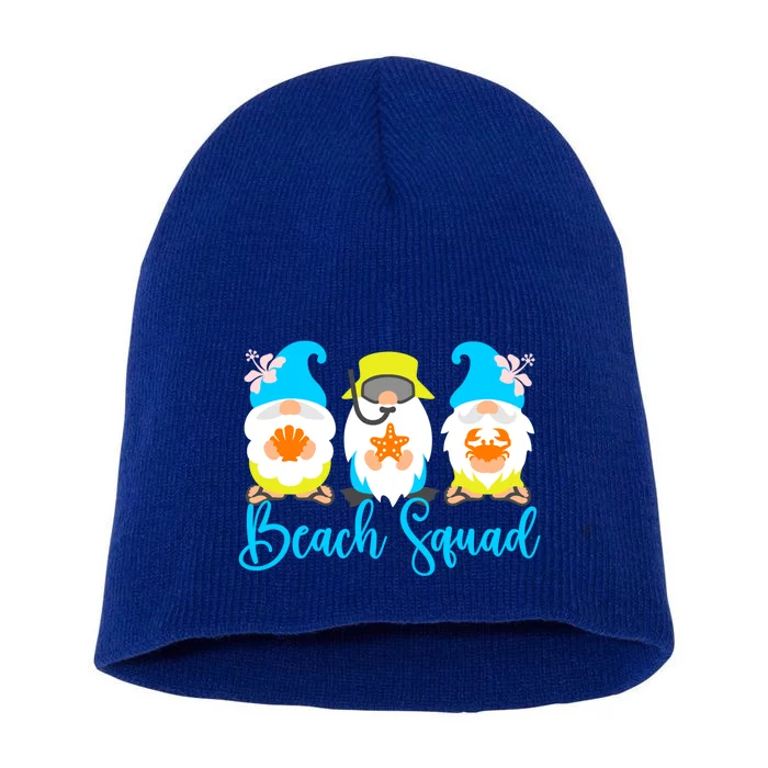 Gnome Squad Gnomes Beach Vacation Chillin With My Gnomies Great Gift Short Acrylic Beanie