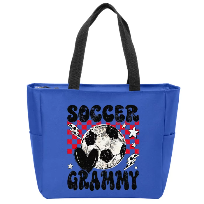 Groovy Soccer Grammy Soccer Lover MotherS Day Zip Tote Bag