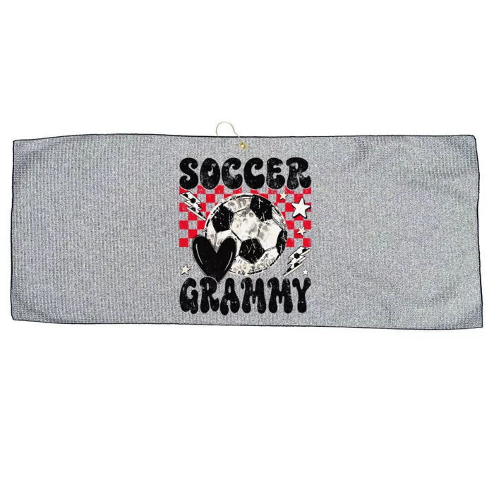 Groovy Soccer Grammy Soccer Lover MotherS Day Large Microfiber Waffle Golf Towel