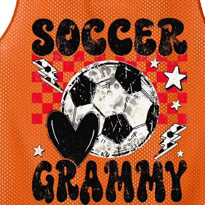 Groovy Soccer Grammy Soccer Lover MotherS Day Mesh Reversible Basketball Jersey Tank