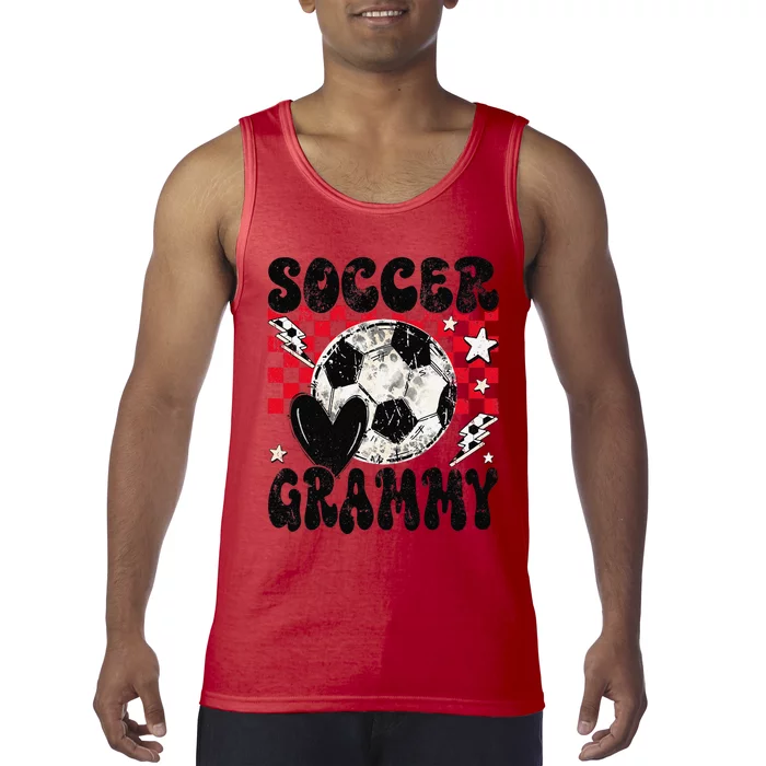 Groovy Soccer Grammy Soccer Lover MotherS Day Tank Top