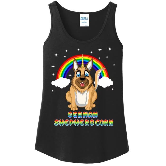 German Shepherdcorn German Shepherd Unicorn Ladies Essential Tank