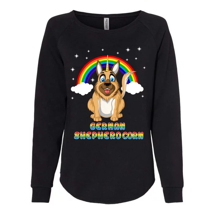 German Shepherdcorn German Shepherd Unicorn Womens California Wash Sweatshirt