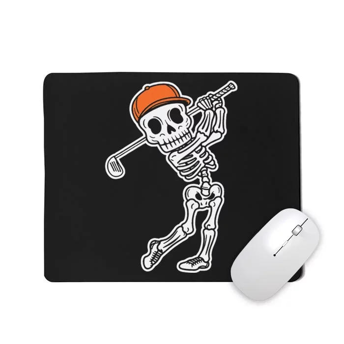 Golfer Skeleton Golf Halloween Sport Skeletons Mousepad