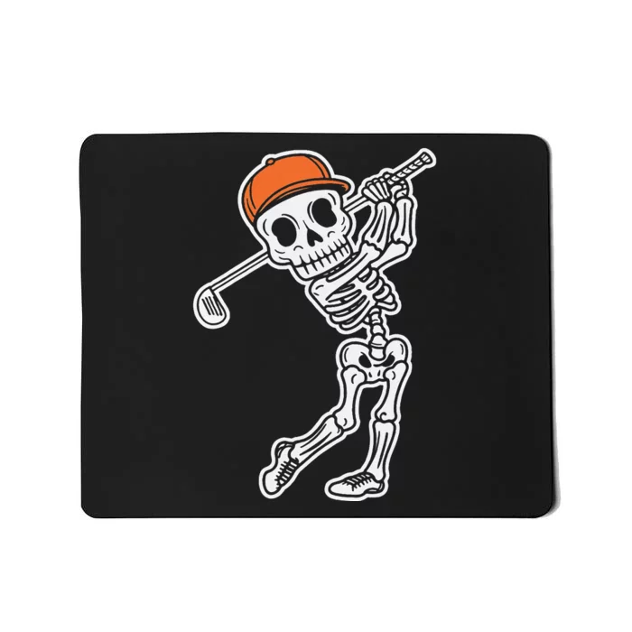 Golfer Skeleton Golf Halloween Sport Skeletons Mousepad