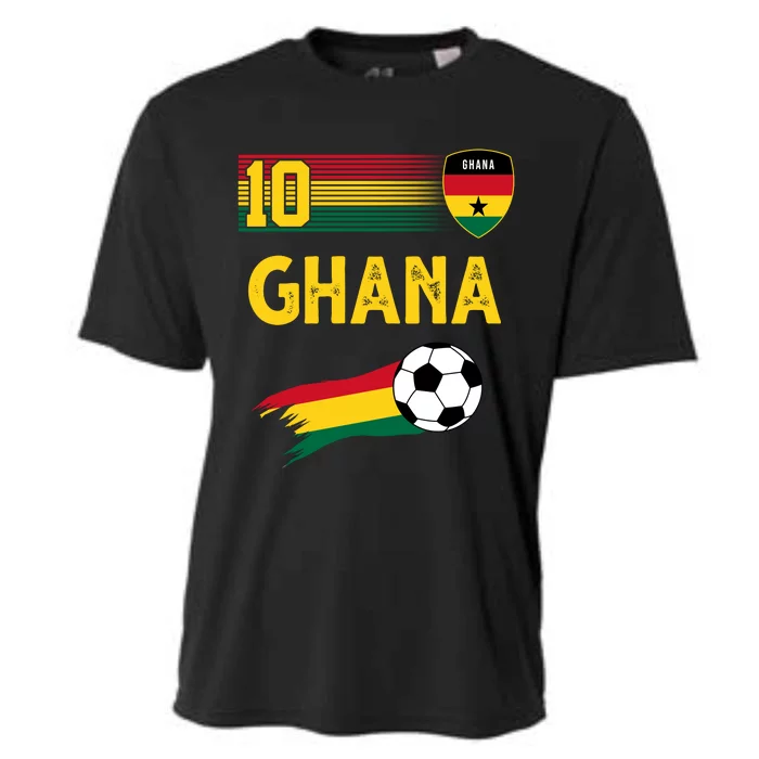 Ghana Soccer Ghanain Football Retro 10 Cooling Performance Crew T-Shirt