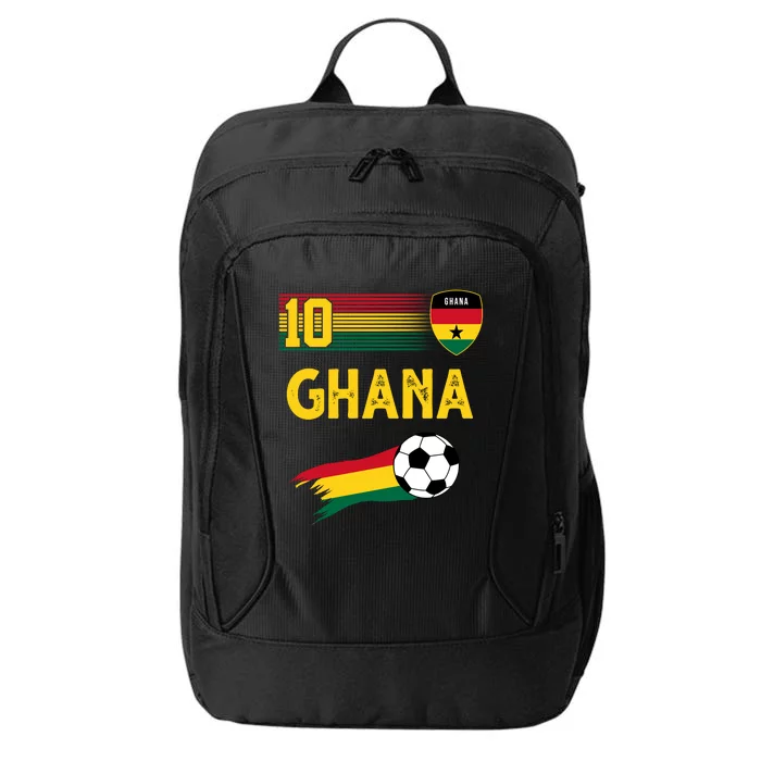 Ghana Soccer Ghanain Football Retro 10 City Backpack