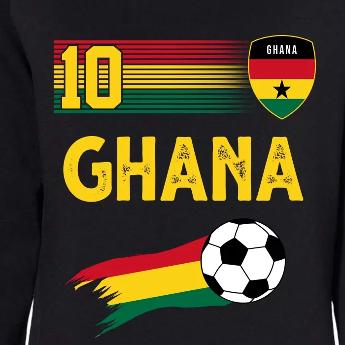 Ghana Soccer Ghanain Football Retro 10 Womens California Wash Sweatshirt